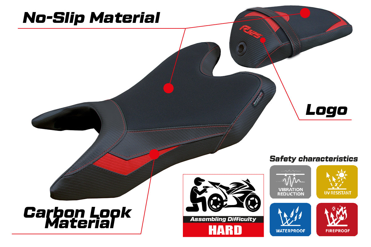 Yamaha YZF R125 2019-2023 Seat Cover Tappezzeria Italia TPZ in Red