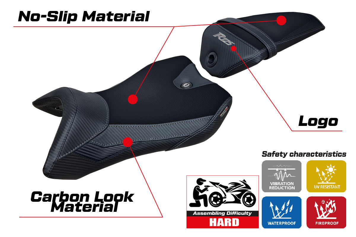 Yamaha YZF R125 2016-2018 Seat Cover Tappezzeria Italia TPZ in Black