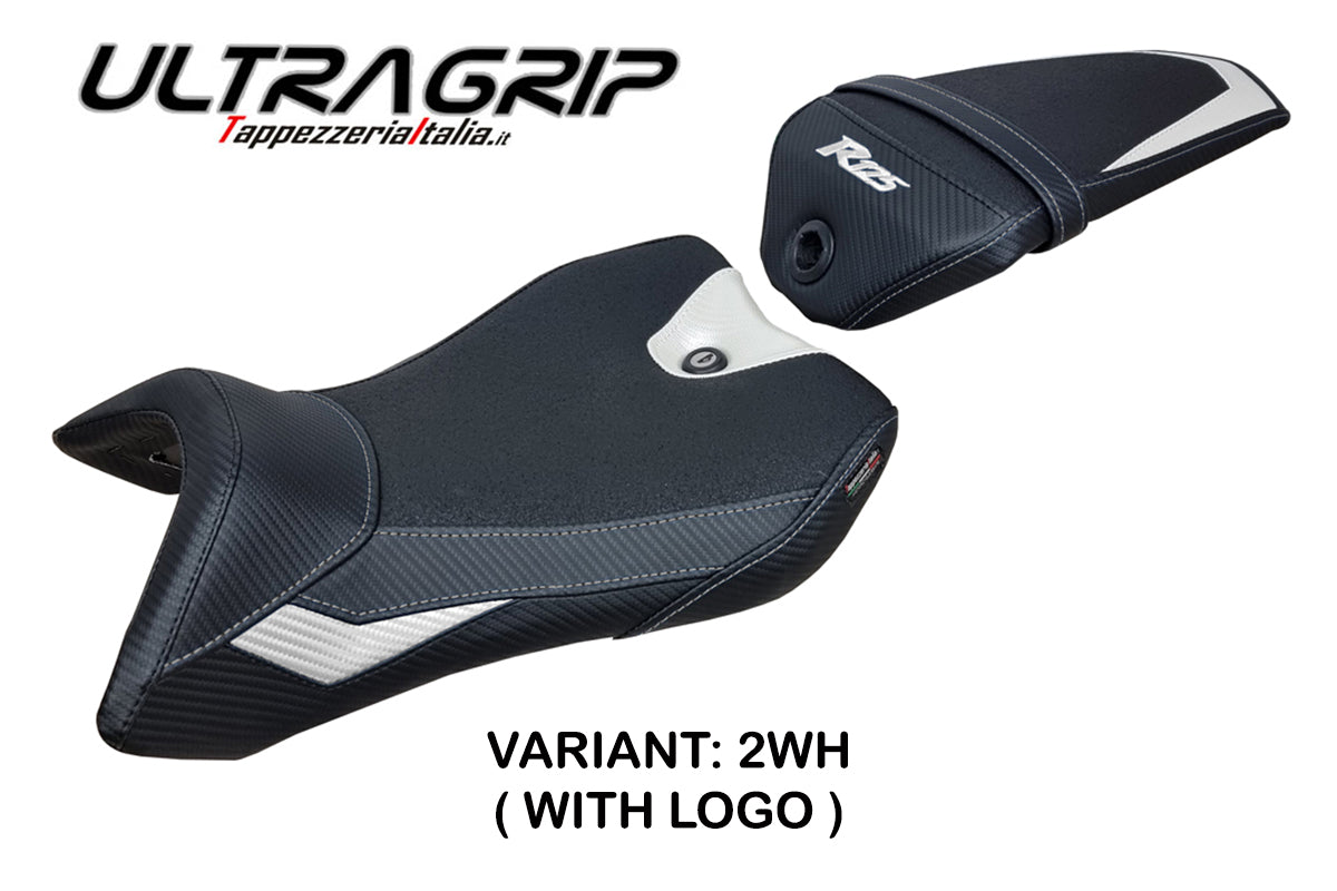 Yamaha YZF R125 2016-2018 Seat Cover Tappezzeria Italia TPZ Ultragrip in White and Black