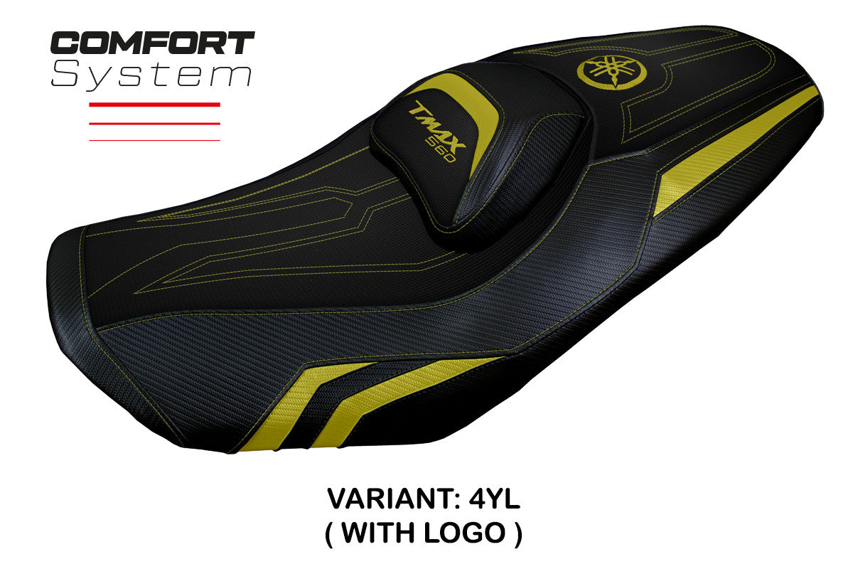 Yamaha T-Max 560 2022-2026 Seat Cover TPZ Italia Comfort Yellow Black