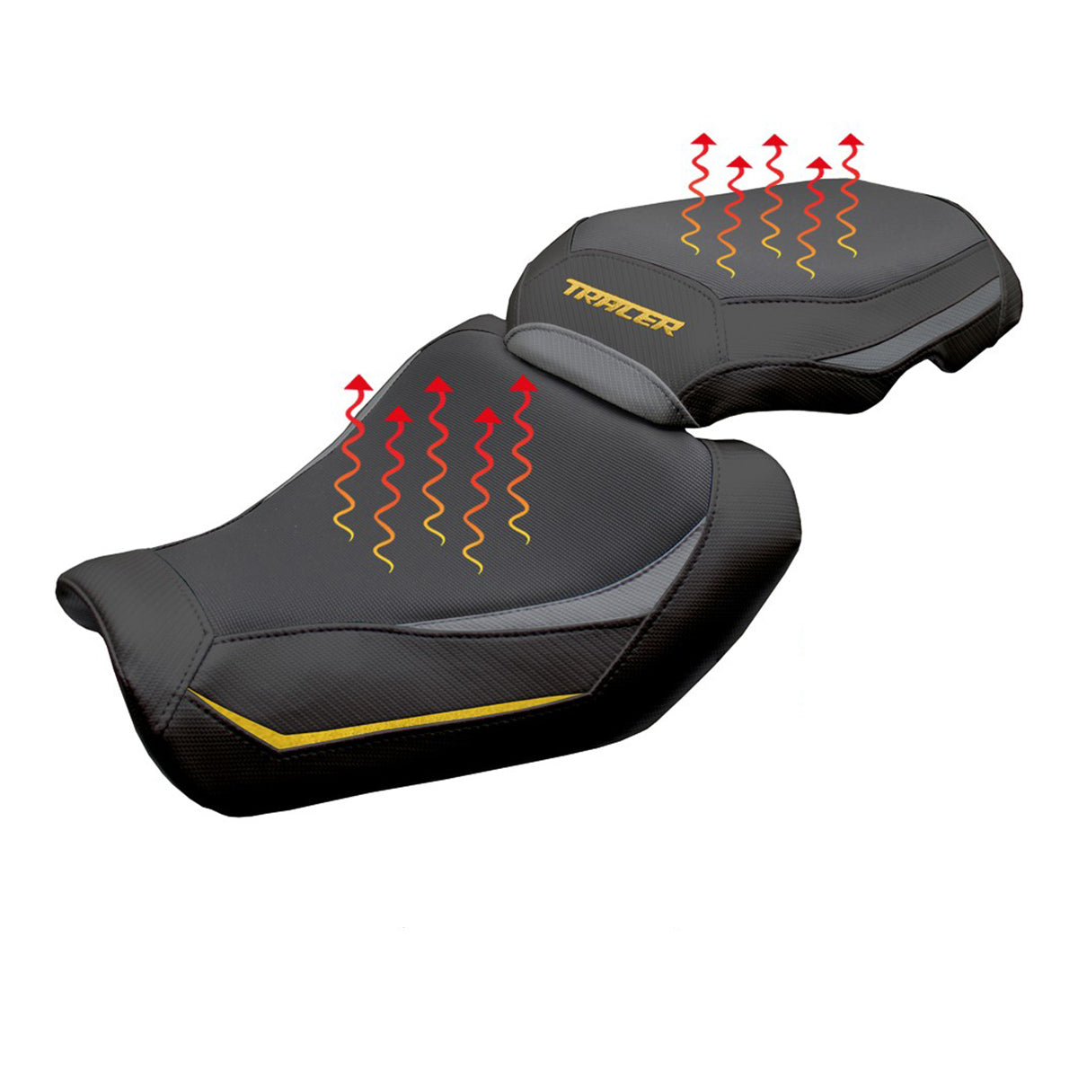 Yamaha Tracer 9 / 9 GT 2025 Seat Cover Tappezzeria Italia TPZ Heating Comfort Grey Gold