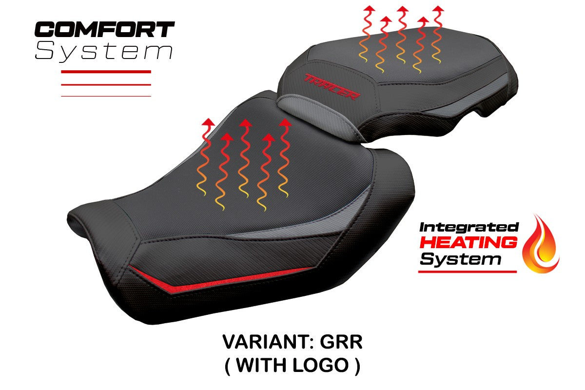Yamaha Tracer 9 / 9 GT 2025 Seat Cover Tappezzeria Italia TPZ Heating Comfort Grey Red