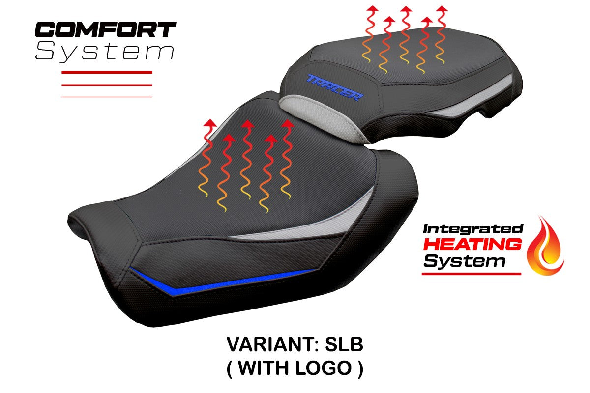 Yamaha Tracer 9 / 9 GT 2025 Seat Cover Tappezzeria Italia TPZ Heating Comfort Silver Blue