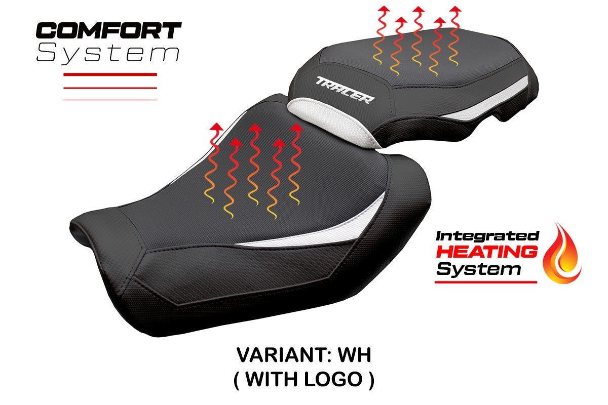 Yamaha Tracer 9 / 9 GT 2025 Seat Cover Tappezzeria Italia TPZ Heating Comfort White Black