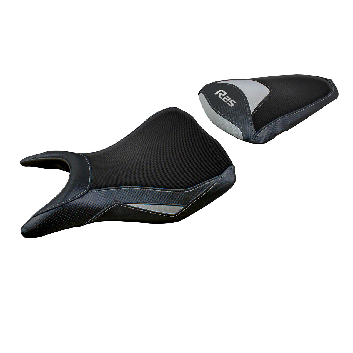Funda de asiento Yamaha YZF R25 2014-2020 Tappezzeria Italia TPZ Comfort en color plata