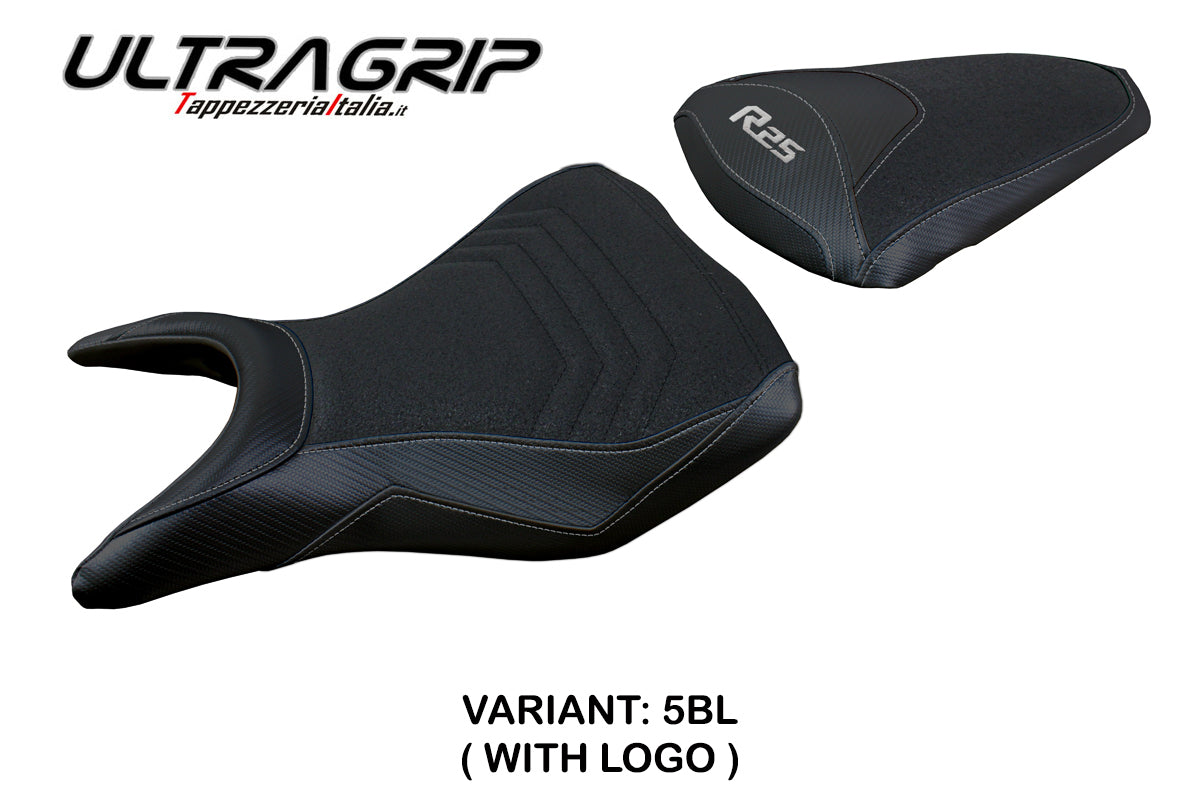 Funda de asiento Yamaha YZF R25 2014-2020 Tappezzeria Italia TPZ Ultragrip en negro