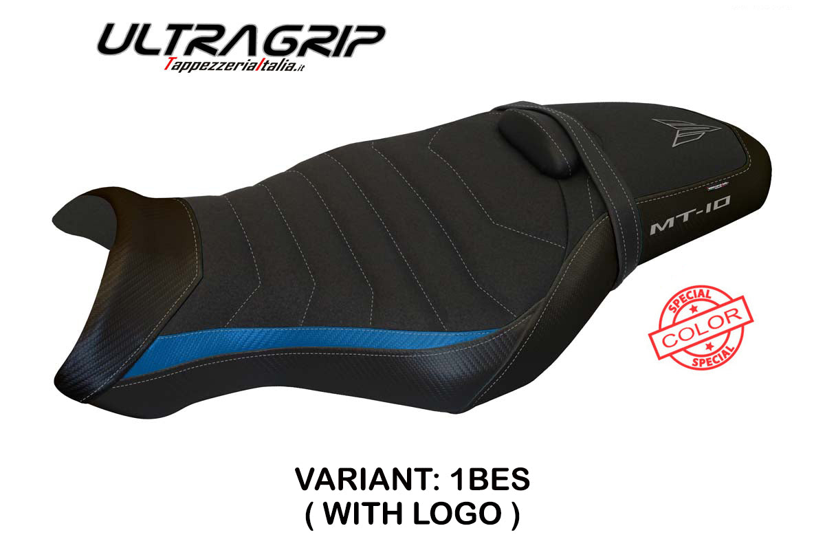 Yamaha MT-10 FZ10 2017-2025 Seat Cover Tappezzeria Italia TPZ Ultragrip in Blue and Silver