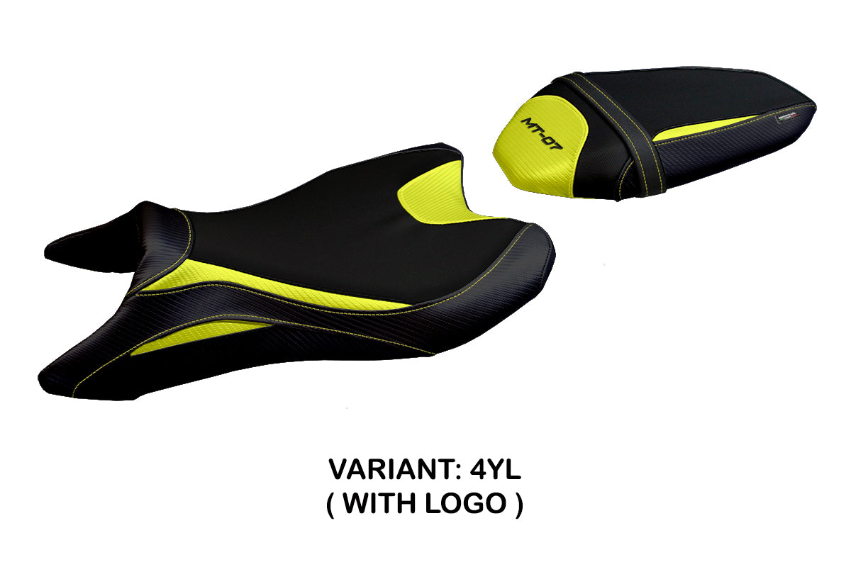 Yamaha MT-07 FZ07 2018-2024 Seat Cover Tappezzeria Italia TPZ in Yellow and Black