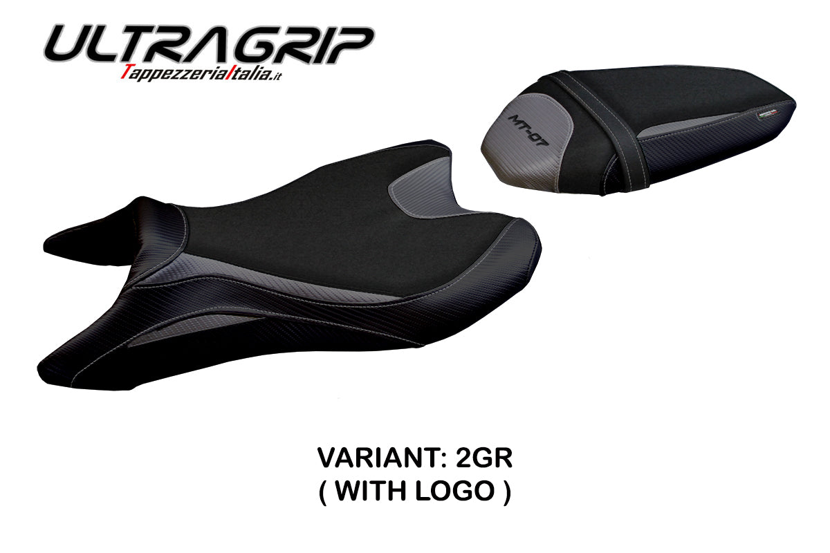 Funda de asiento Yamaha MT-07 FZ07 2018-2024 Tappezzeria Italia TPZ Ultragrip en gris