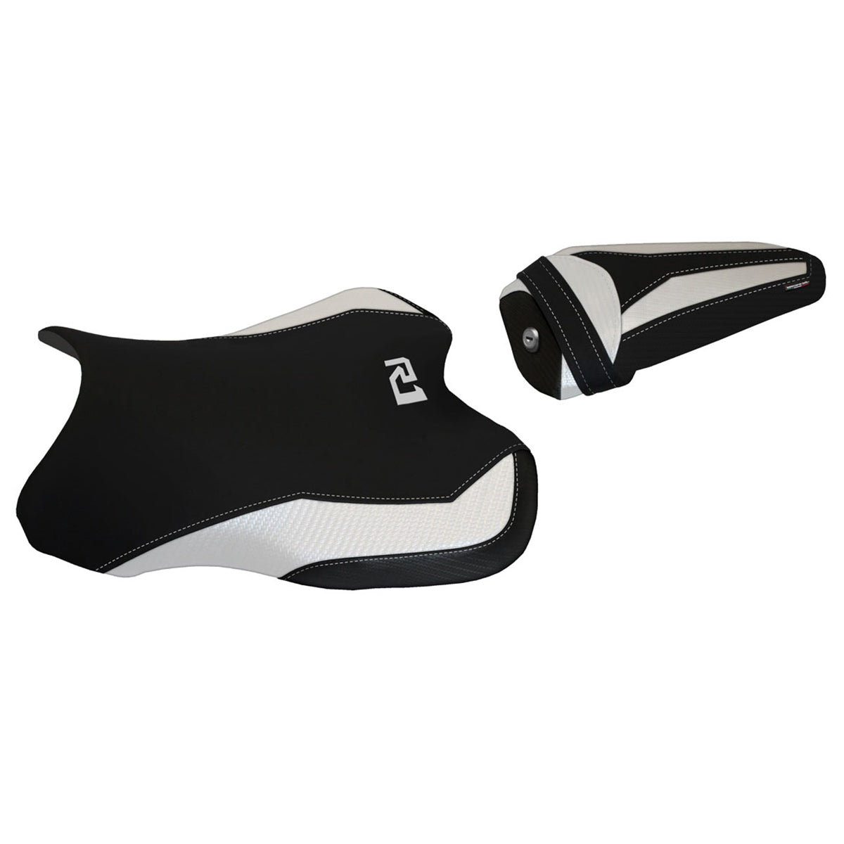 Yamaha YZF R1 2015-2025 Seat Cover Tappezzeria Italia TPZ in White and Black