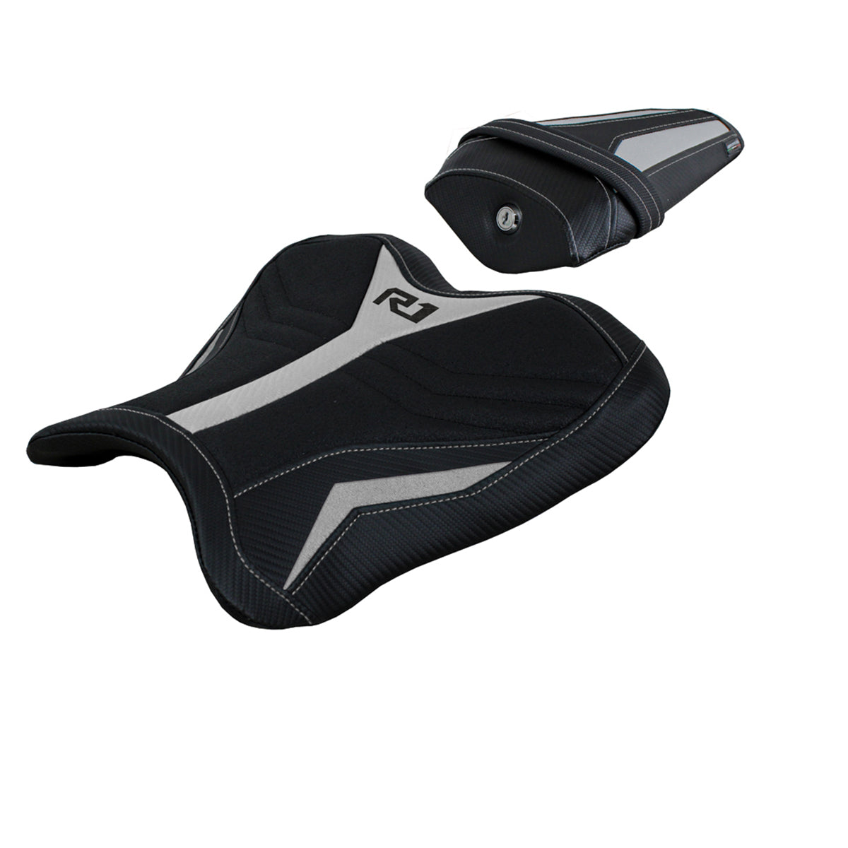 Yamaha YZF R1 2015-2025 Seat Cover Tappezzeria Italia TPZ Ultragrip in Silver