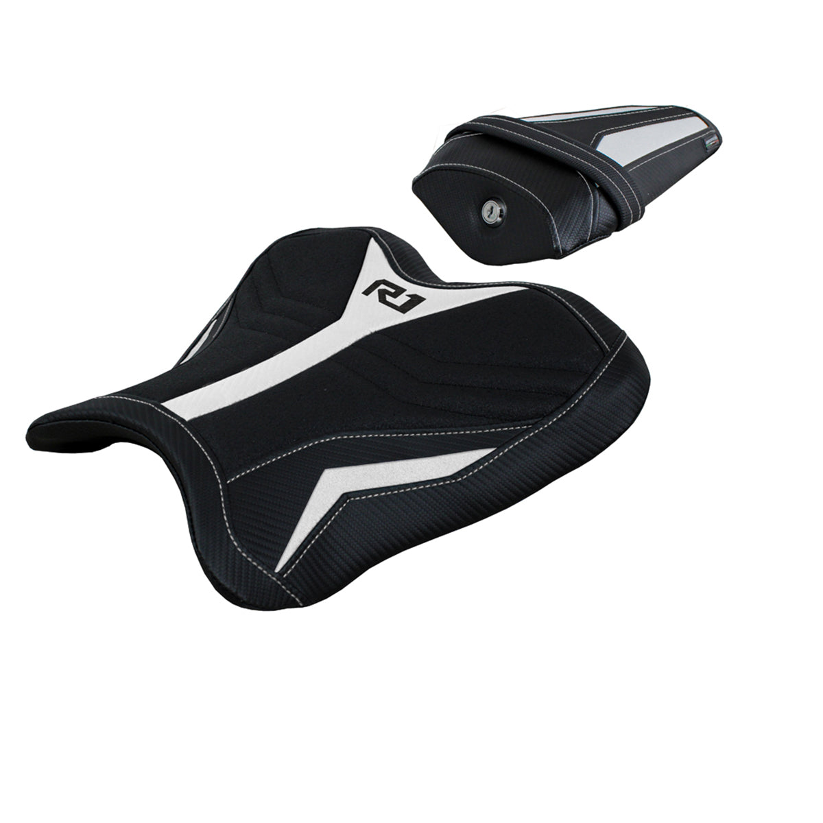 Yamaha YZF R1 2015-2025 Seat Cover Tappezzeria Italia TPZ Ultragrip in White