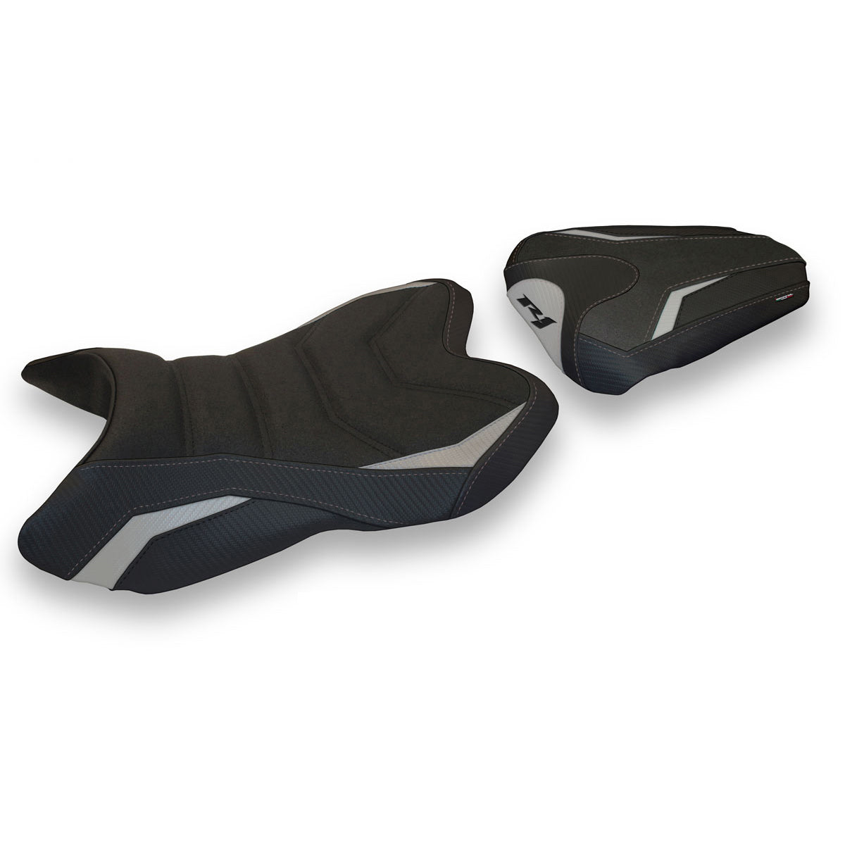 Yamaha YZF R1 2007-2008 Seat Cover Tappezzeria Italia TPZ Ultragrip in Silver and Black