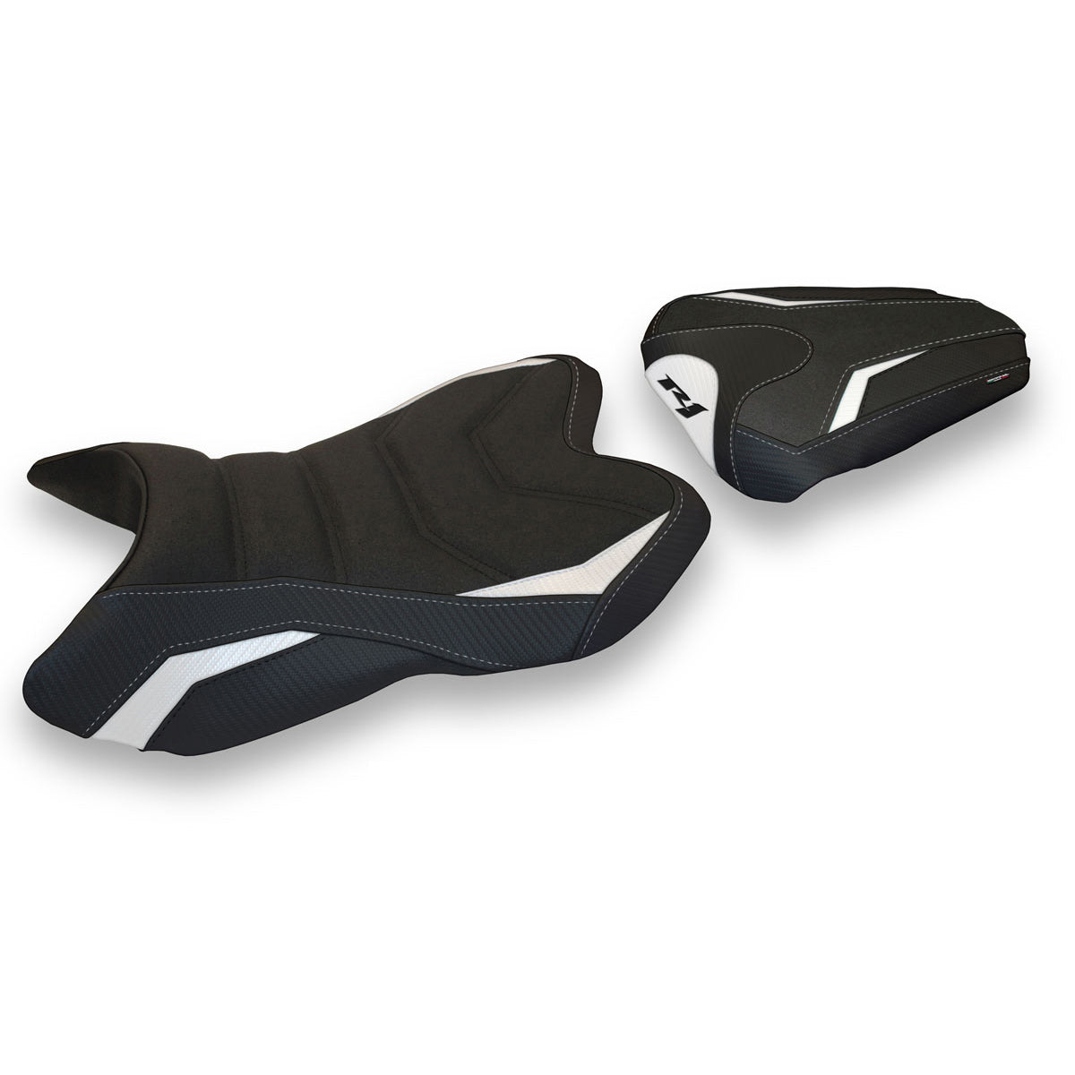 Yamaha YZF R1 2007-2008 Seat Cover Tappezzeria Italia TPZ Ultragrip in White and Black