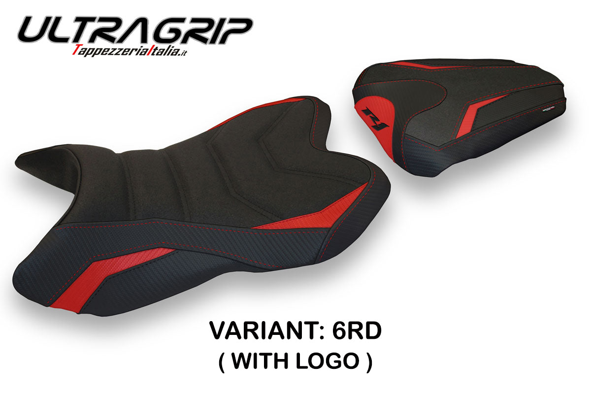 Yamaha YZF R1 2007-2008 Seat Cover Tappezzeria Italia TPZ Ultragrip in Red and Black