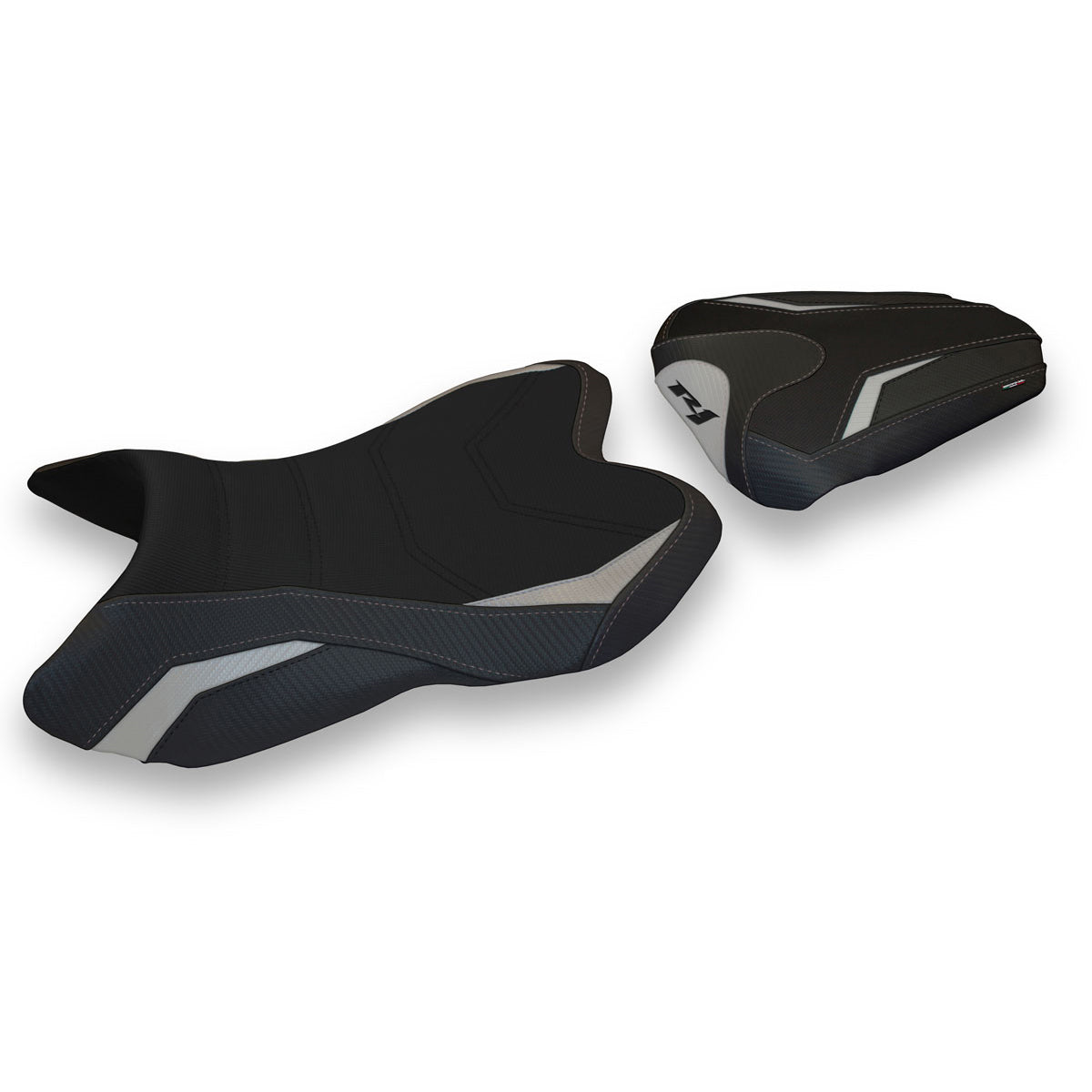 Yamaha YZF R1 2007-2008 Seat Cover Tappezzeria Italia TPZ in Silver and Black
