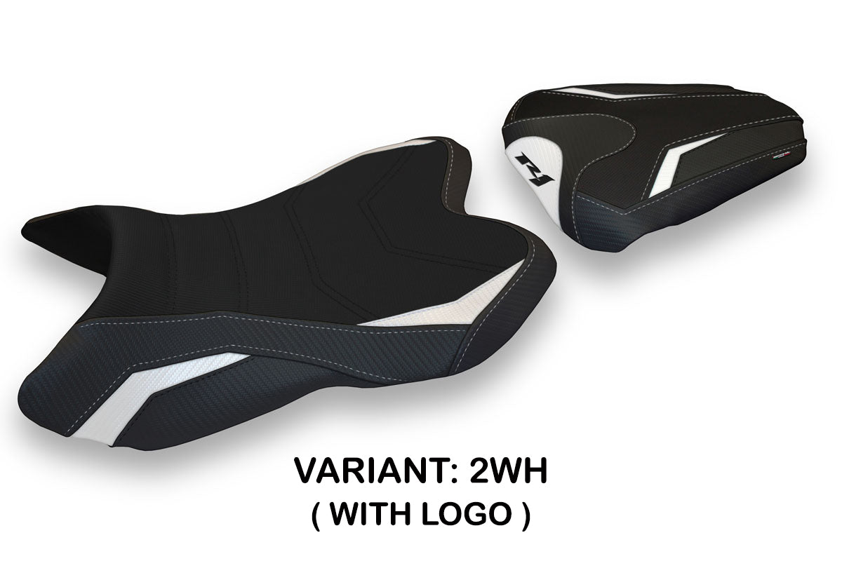 Yamaha YZF R1 2007-2008 Seat Cover Tappezzeria Italia TPZ in White and Black
