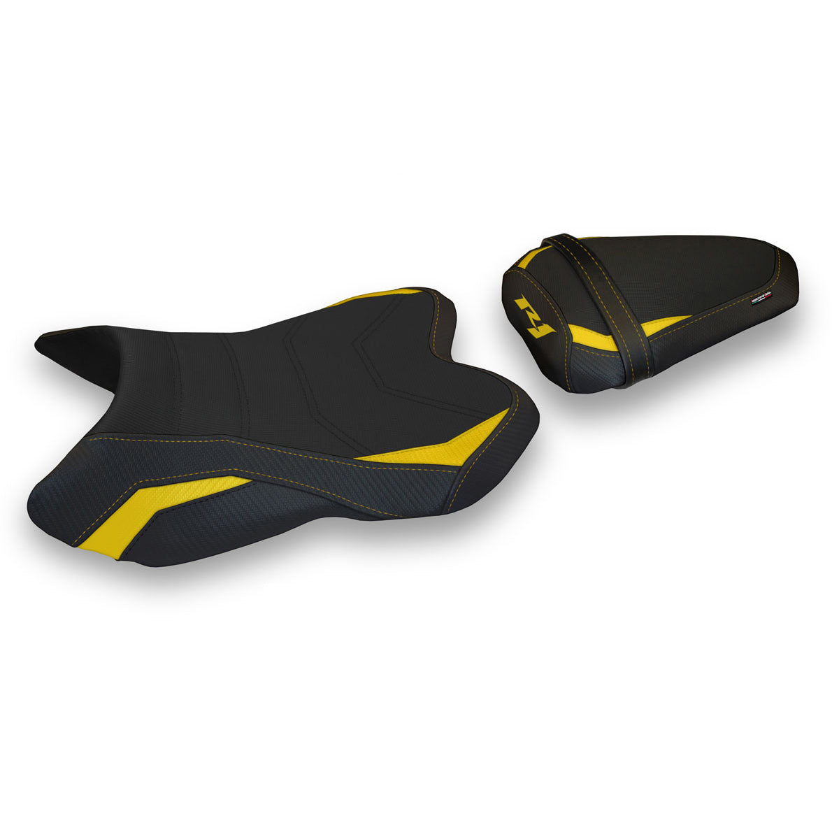 Funda de asiento Yamaha YZF R1 2007-2008 Tappezzeria Italia TPZ Comfort en amarillo y negro