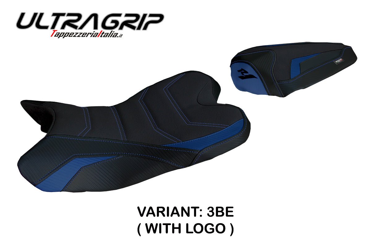 Funda de asiento Yamaha YZF R1 2009-2014 Tappezzeria Italia TPZ Ultragrip en azul