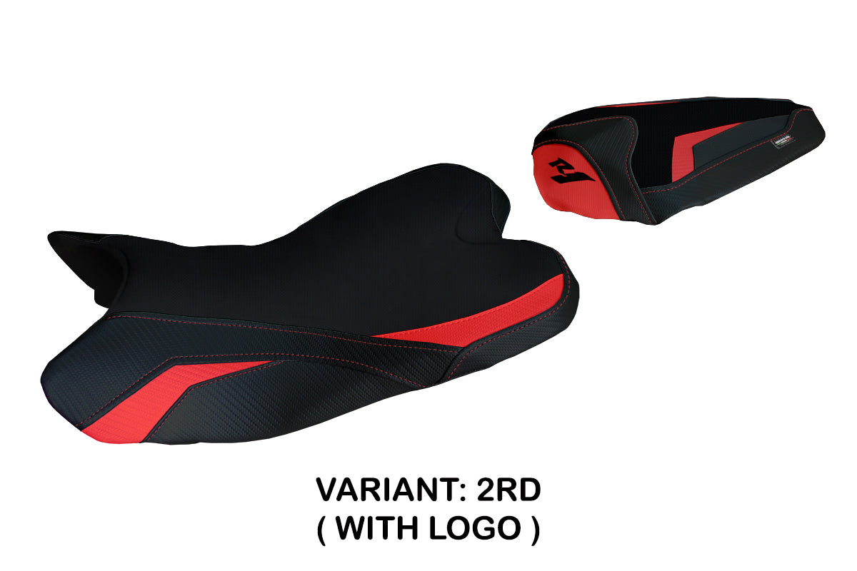 Funda de asiento Yamaha YZF R1 2009-2014 Tappezzeria Italia TPZ en rojo y negro