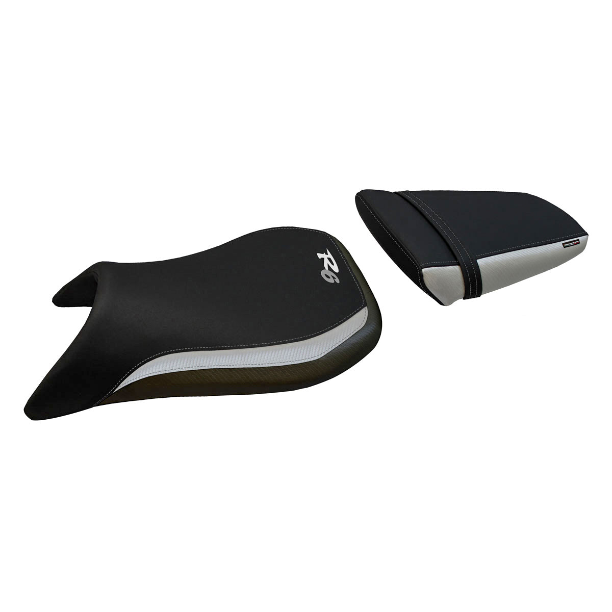 Funda de asiento Yamaha YZF R6 2003-2005 Tappezzeria Italia TPZ en plata y negro