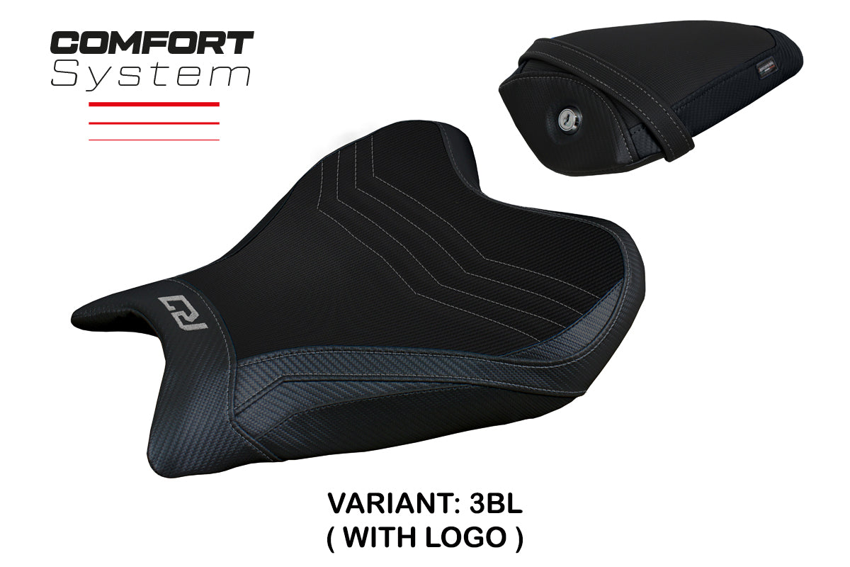 Funda de asiento Yamaha YZF R7 2021-2025 Tappezzeria Italia TPZ Comfort en negro