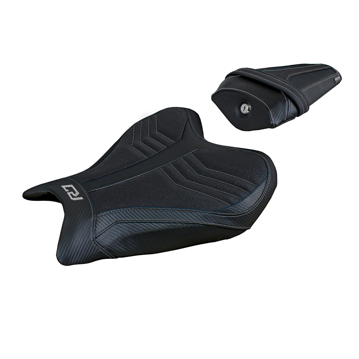 Funda de asiento Yamaha YZF R7 2021-2025 Tappezzeria Italia TPZ Ultragrip en negro