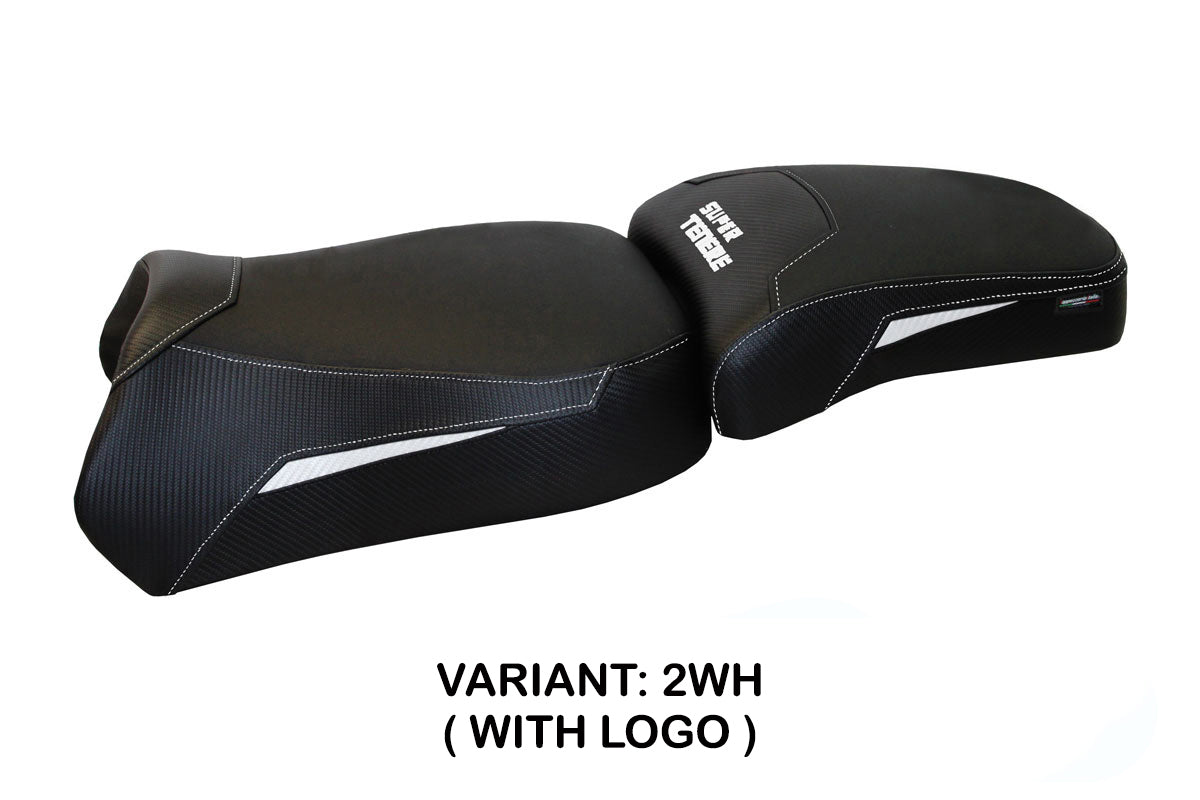 Funda de asiento Yamaha Super Tenere 1200 2010-2020 Tappezzeria Italia TPZ en blanco y negro