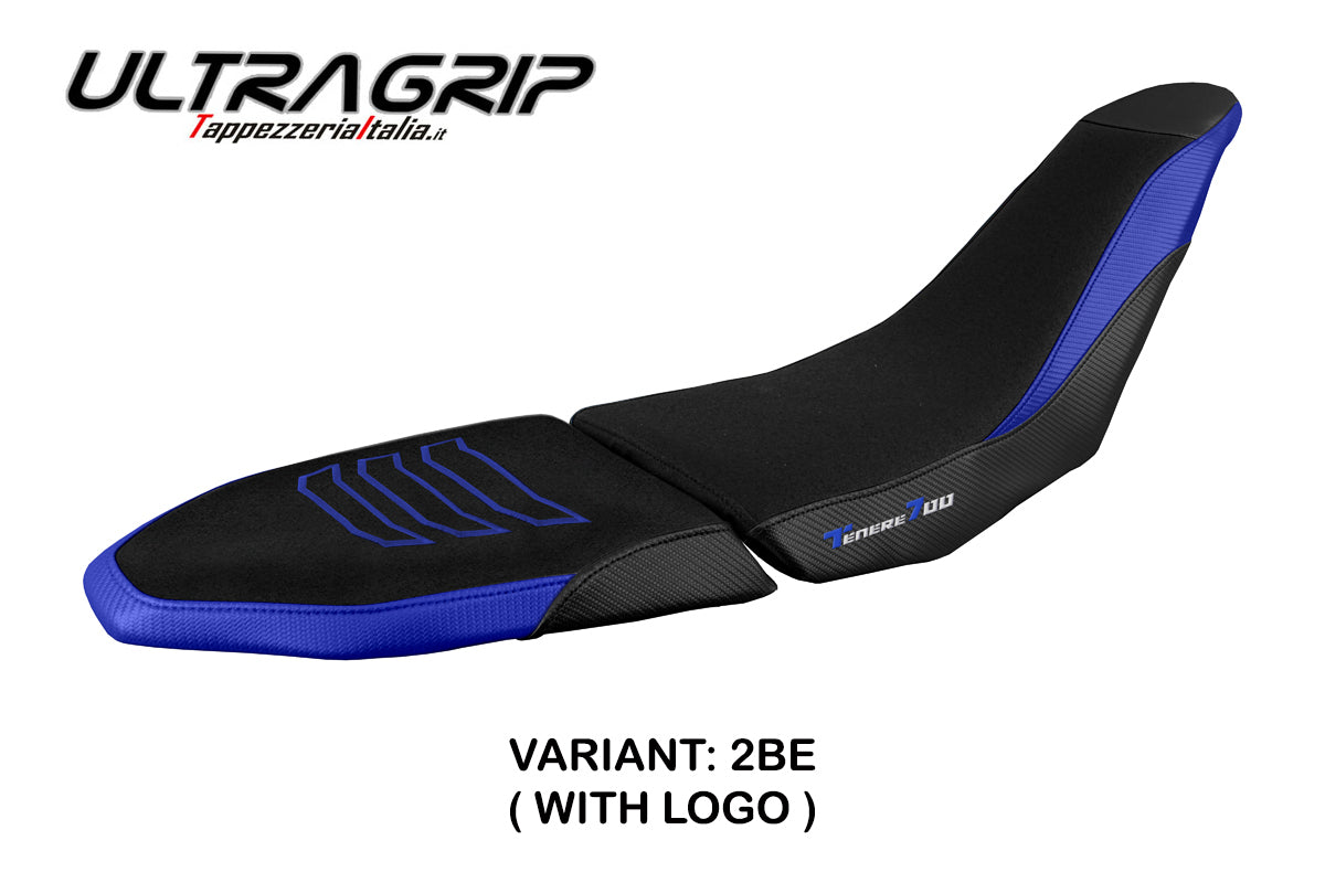 Funda de asiento Tappezzeria Italia TPZ Ultragrip para Yamaha Tenere 700 Raid 2022-2025 en azul