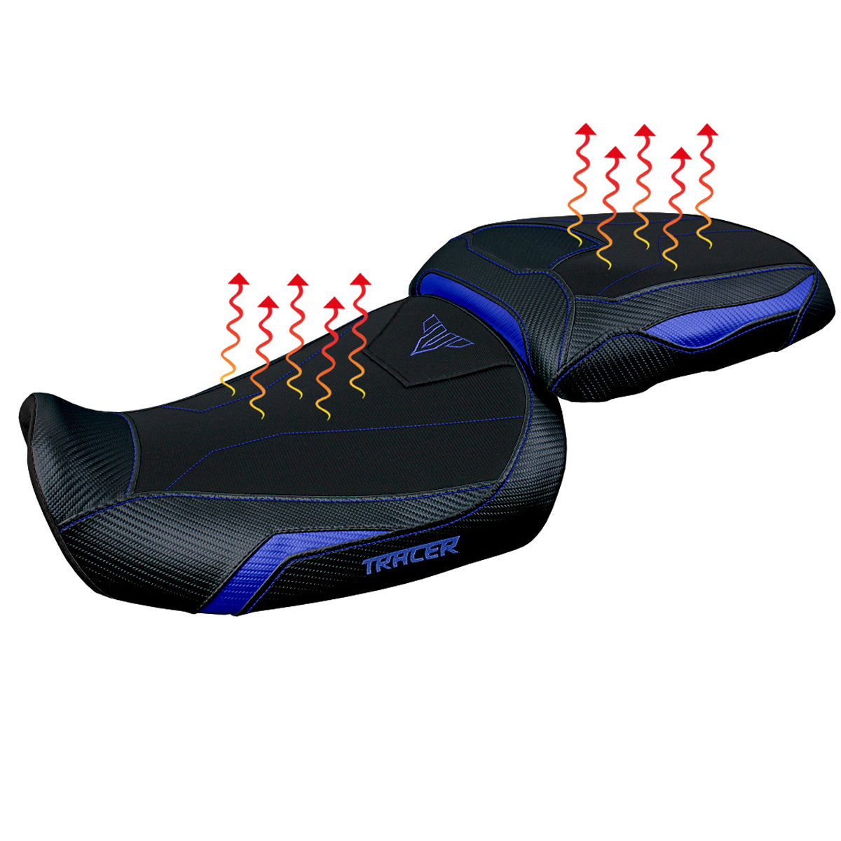 Yamaha Tracer 9 9GT 2021-2024 Seat Cover Tappezzeria Italia TPZ Comfort Heated in Blue