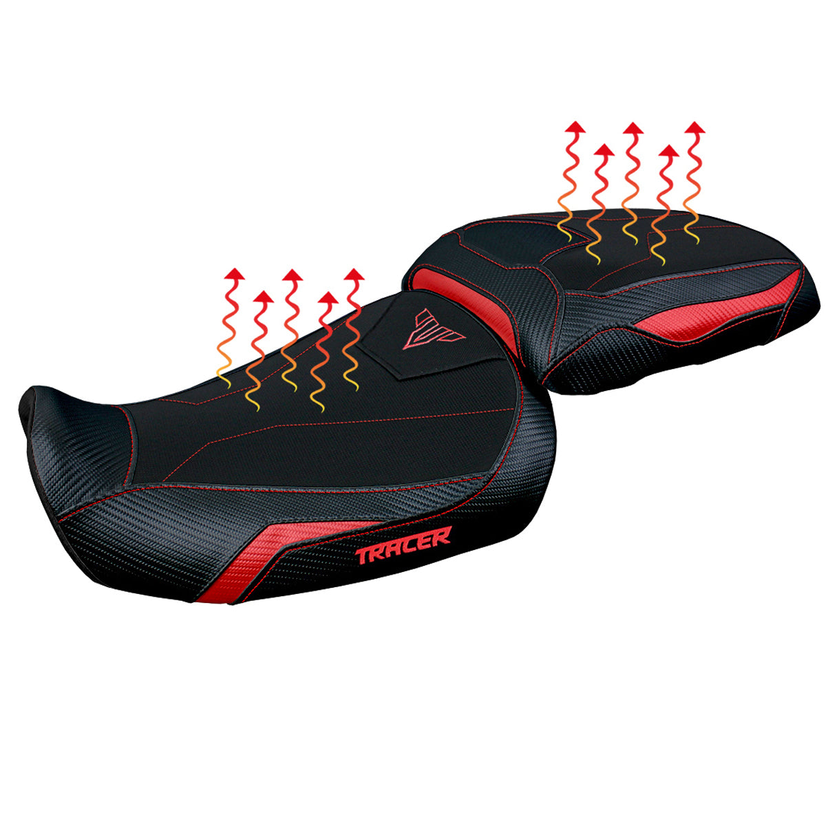 Yamaha Tracer 9 9GT 2021-2024 Seat Cover Tappezzeria Italia TPZ Comfort Heated in Red