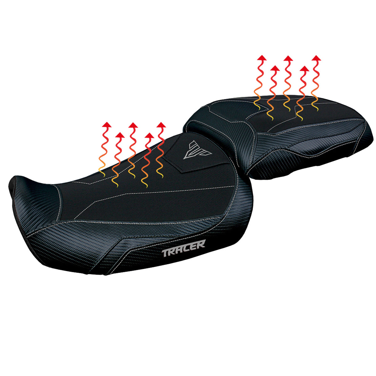 Yamaha Tracer 9 9GT 2021-2024 Seat Cover Tappezzeria Italia TPZ Comfort Heated in Black