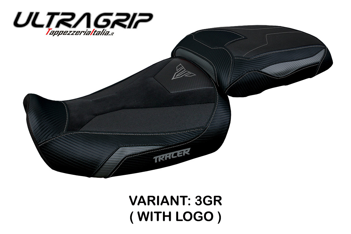 Yamaha Tracer 9 9GT 2021-2024 Seat Cover Tappezzeria Italia TPZ Ultragrip in Grey and Black
