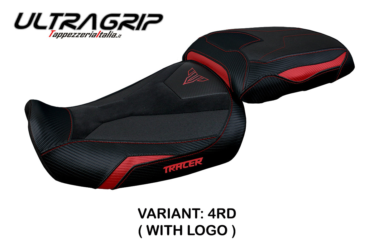 Yamaha Tracer 9 9GT 2021-2024 Seat Cover Tappezzeria Italia TPZ Ultragrip in Red and Black