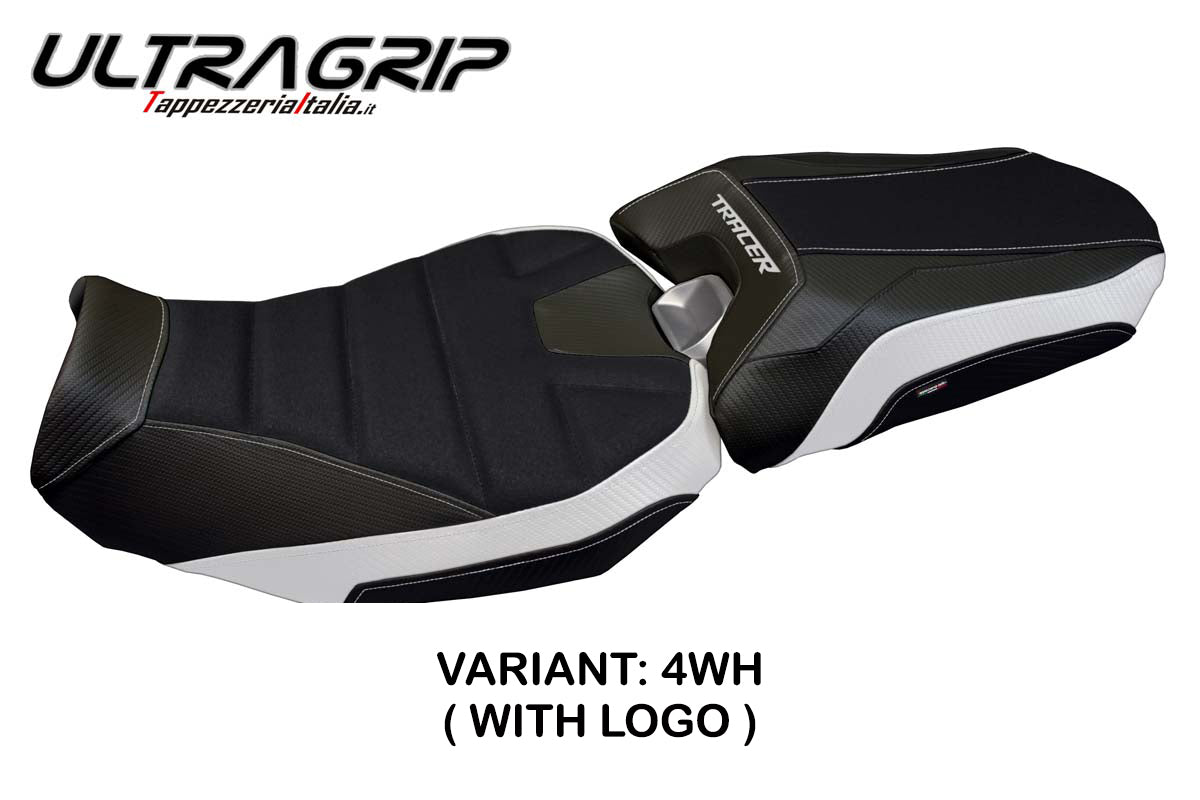 Yamaha Tracer 900 2018-2020 Seat Cover Tappezzeria Italia TPZ Ultragrip in White and Black