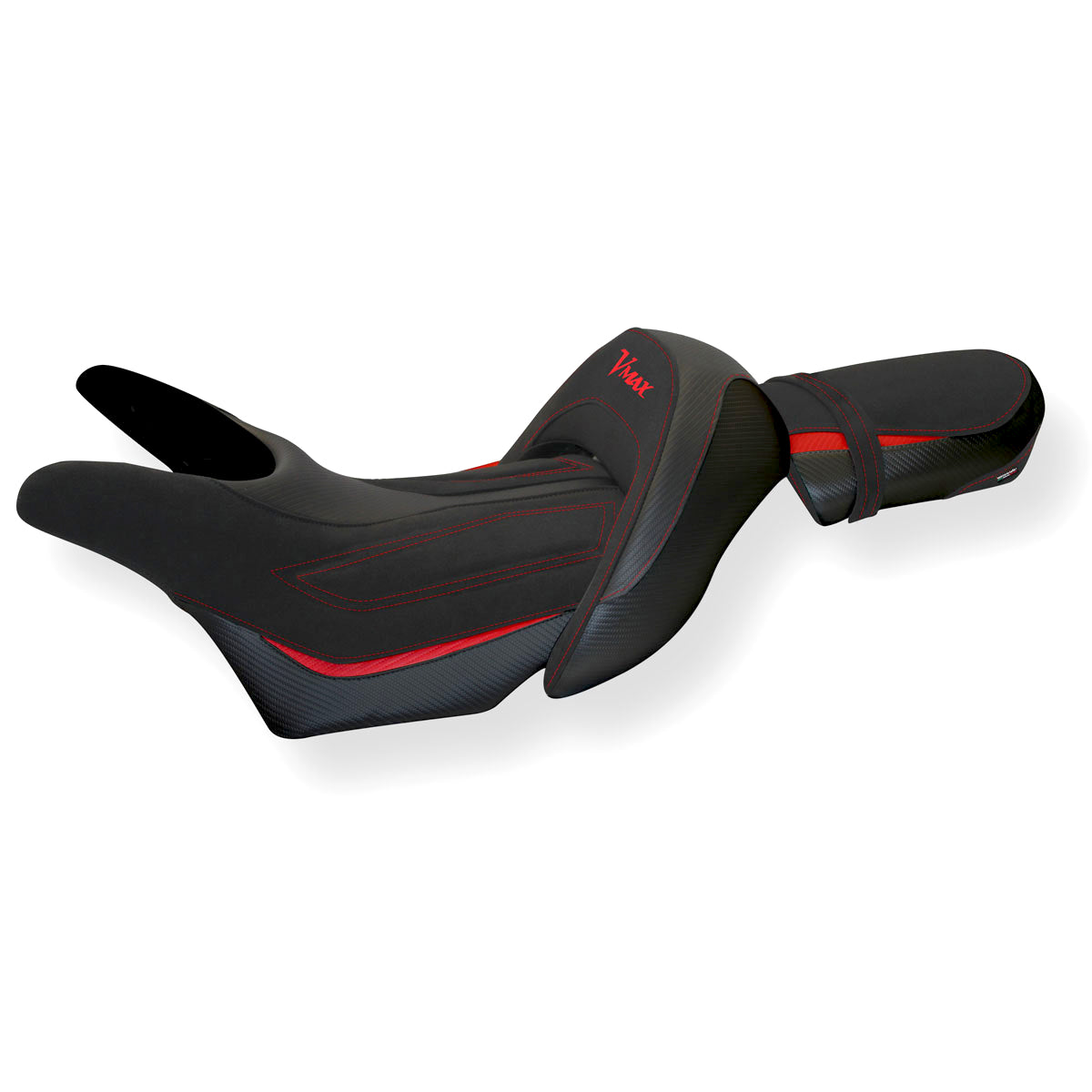 Yamaha V-Max 1700 2008-2017 Seat Cover Tappezzeria Italia TPZ in Velvet Red and Black