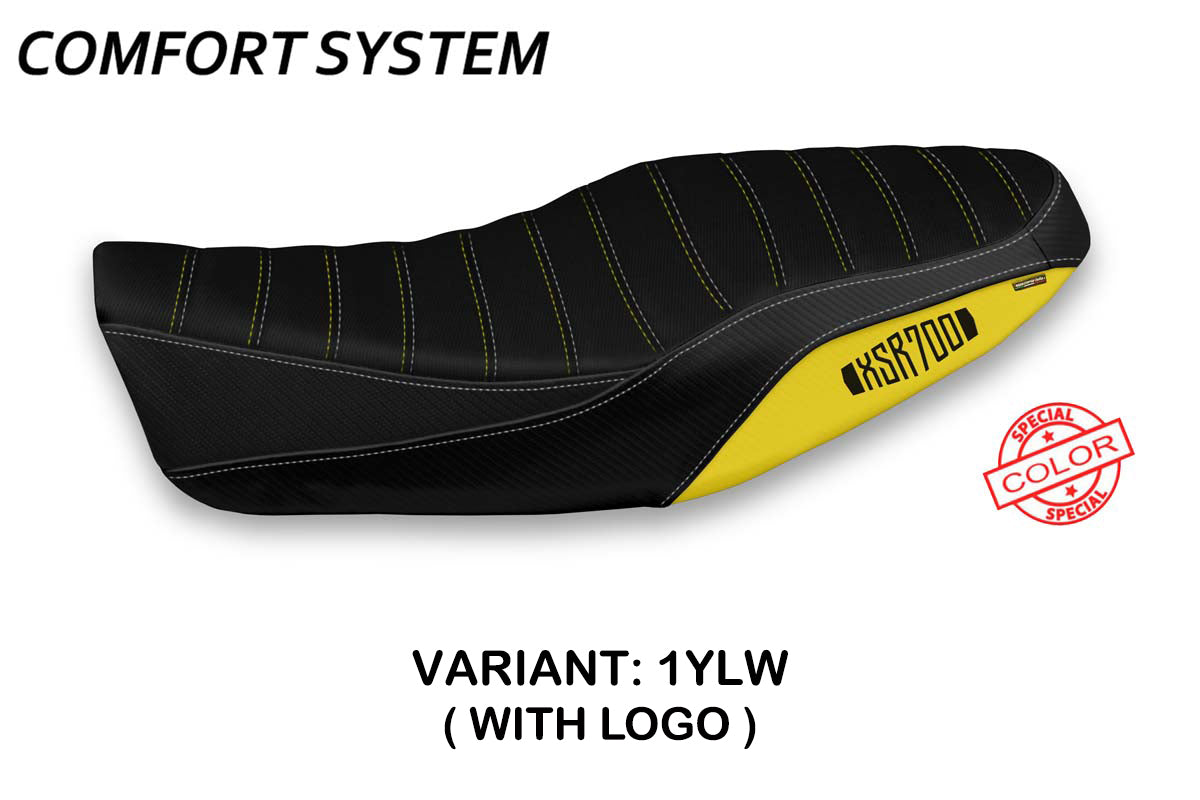 Yamaha XSR 700 2016-2020 Seat Cover Tappezzeria Italia TPZ Comfort in Yellow and White