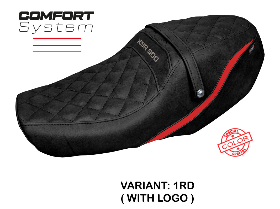 Yamaha XSR 900 2022-2025 Seat Cover Tappezzeria Italia TPZ Comfort in Red and Black