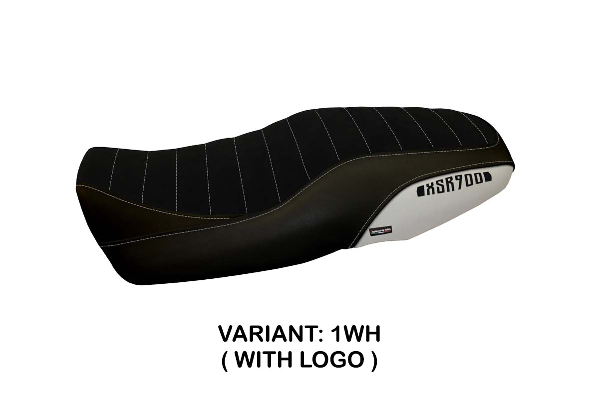 Funda de asiento Yamaha XSR 900 2016-2021 Tappezzeria Italia TPZ en blanco y negro