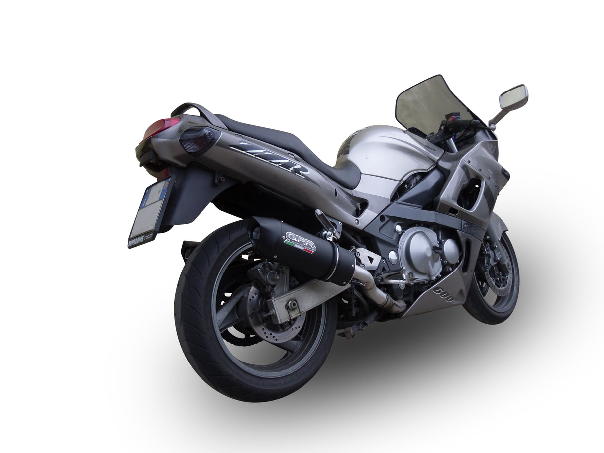 Kawasaki Zzr 600 2002-2006 Exhaust GPR Double Slip-on Furore Nero