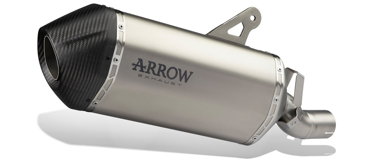 Arrow Honda Nt 1100'22 Homologated Titanium So Nora Silencer With Carbon Endcap And Wel Ded Link Pipe 72509sk