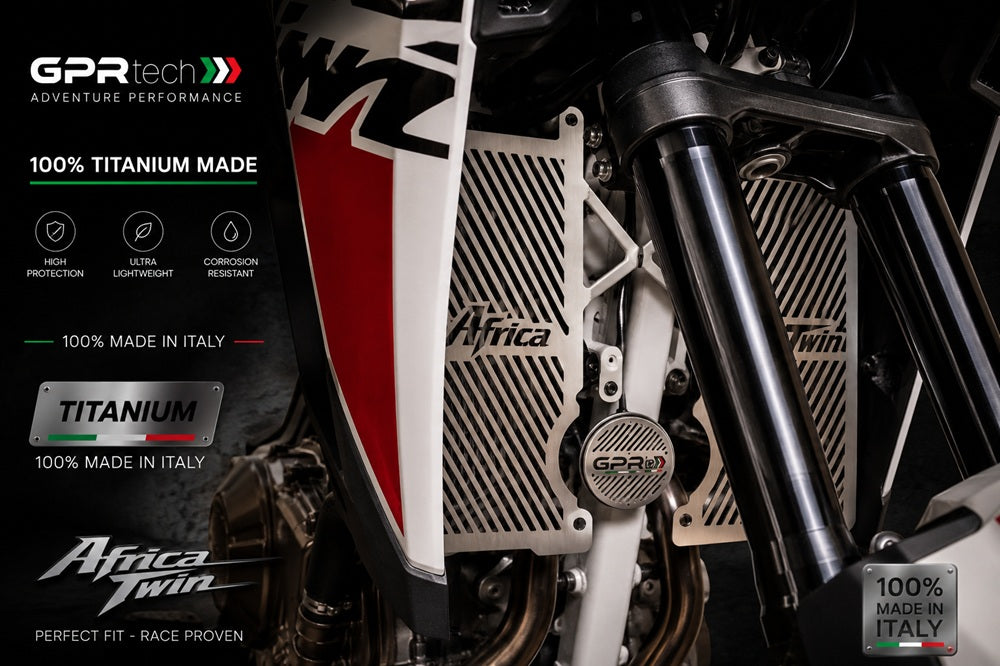 Honda CRF1100L Africa Twin 2024-2026 GPR Tech Titanium Radiator Guard - photo 1