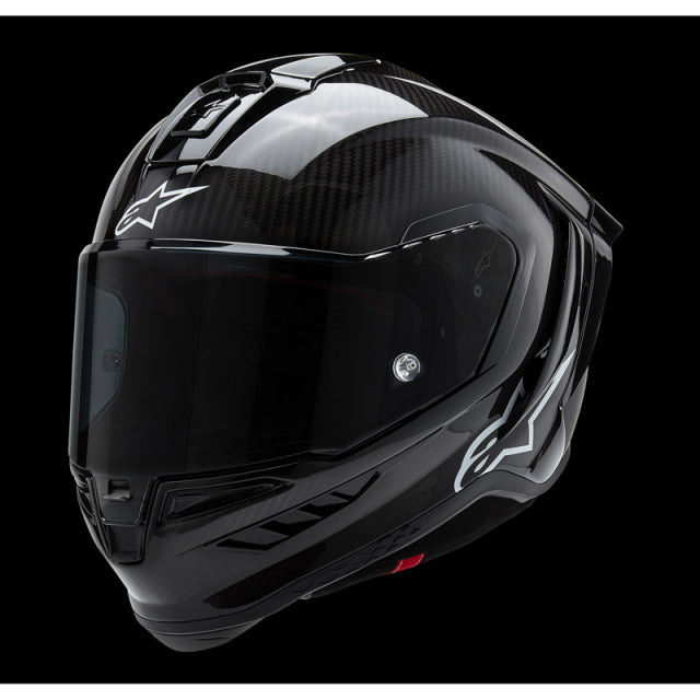 Casco de motocicleta ALPINESTARS Supertech R10 - Sólido - Negro carbón - Mediano 8200124-1902-M