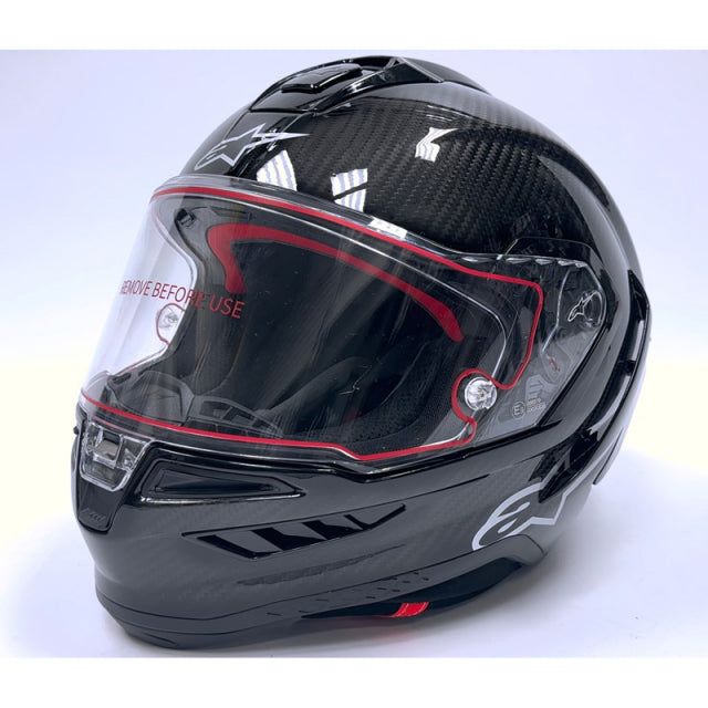 Casco de motocicleta ALPINESTARS Supertech R10 - Sólido - Negro carbón - Mediano 8200124-1902-M