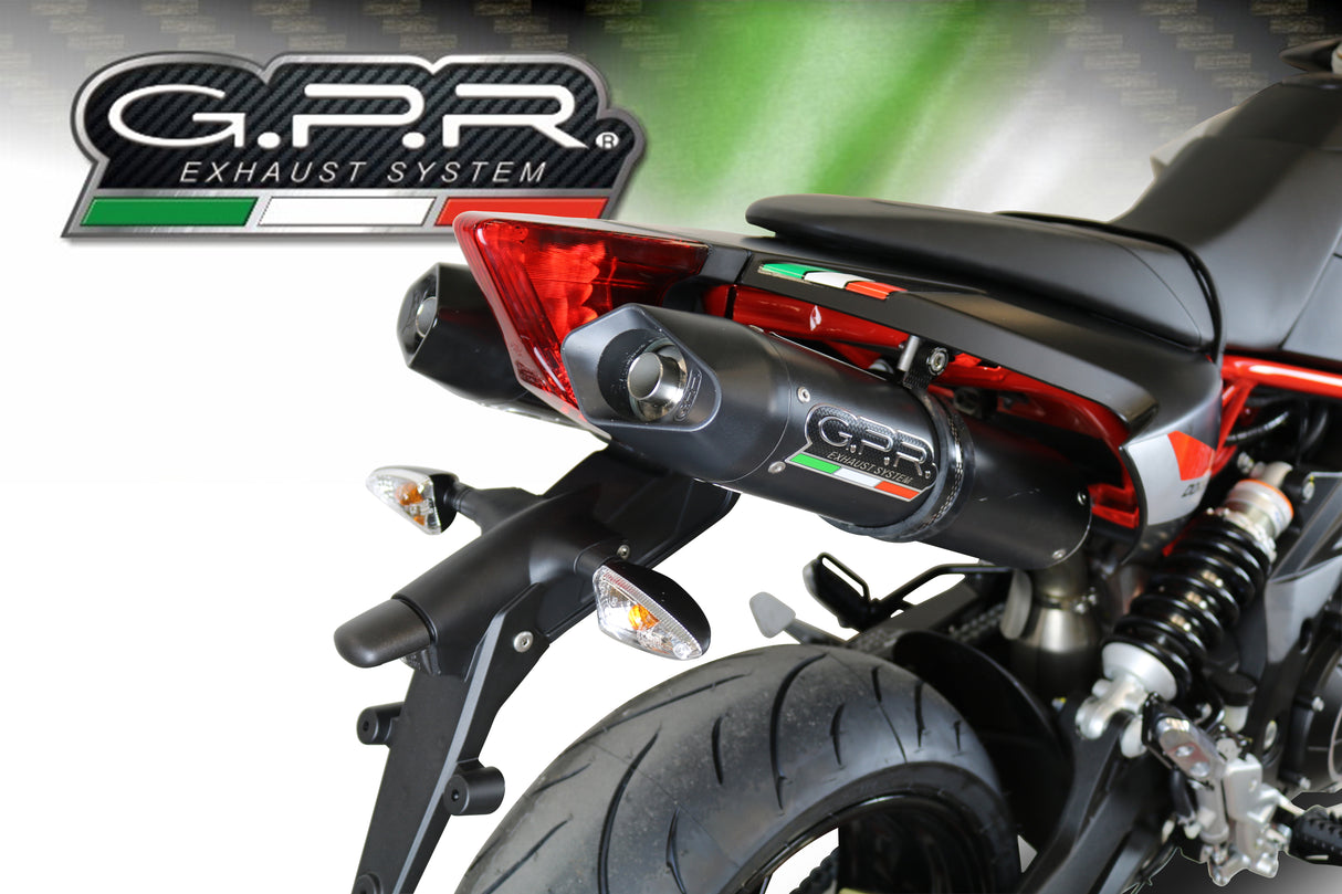 Aprilia Shiver 900 2017-2020 Exhaust GPR Double Slip-on Furore Nero