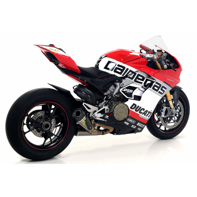 Silenciadores Arrow Ducati Panigale / Streetfighter V4S V4R Speciale V4 18-24 Racing de titanio doble + tubo de enlace de acero inoxidable 1:1 (paquete de 71161)