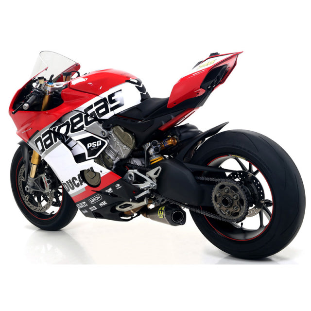 Silenciadores Arrow Ducati Panigale / Streetfighter V4S V4R Speciale V4 18-24 Racing de titanio doble + tubo de enlace de acero inoxidable 1:1 (paquete de 71161)