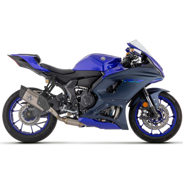 71231PTZ Arrow Exhaust Competition Full Exhaust, Titanium with Stainless for Yamaha YZF-R7 21-25