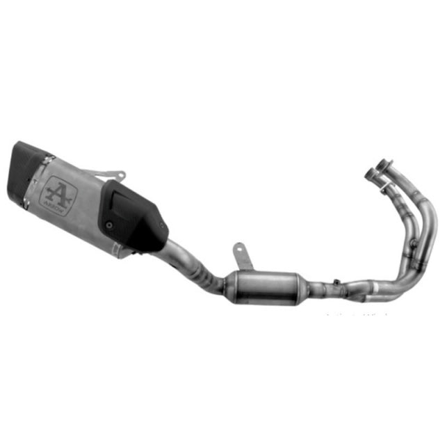 71231PTZ Arrow Exhaust Competition Full Exhaust, Titanium with Stainless for Yamaha YZF-R7 21-25