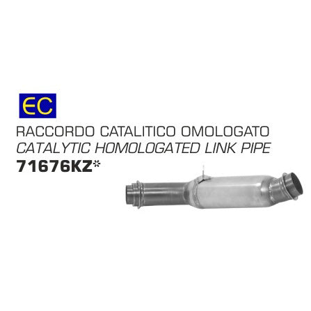 Tubo de conexión Arrow homologado 71676KZ para KTM 1290 SuperDuke R 2017-2024